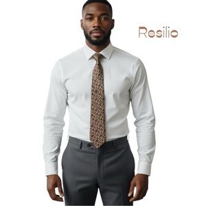 Resilio Brown Green Burgundy Paisley Silk Necktie